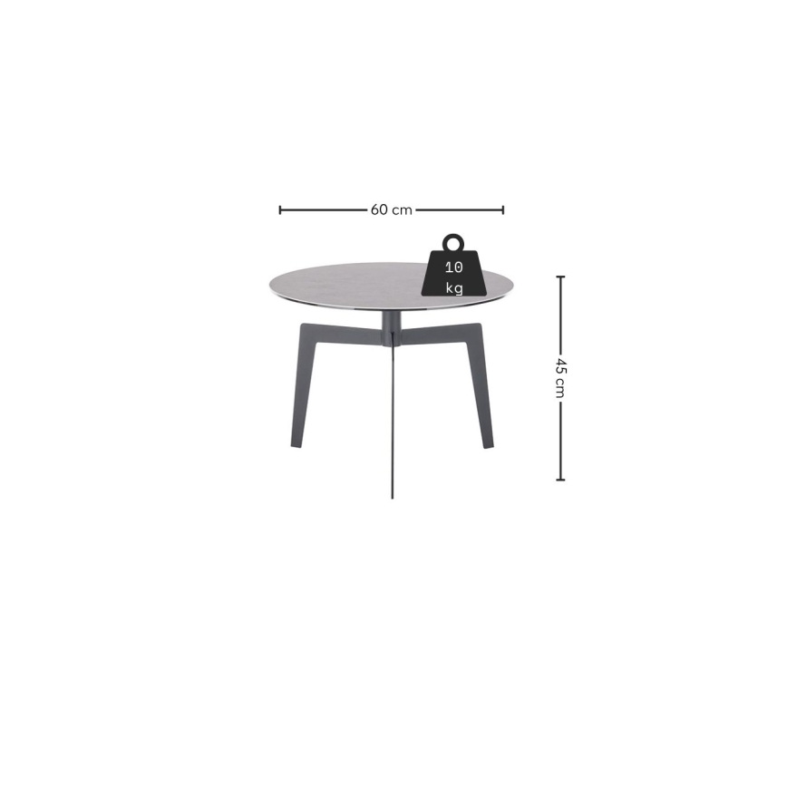 Couchtisch BALANCE Ø 60 cm, Grau/Anthrazit
