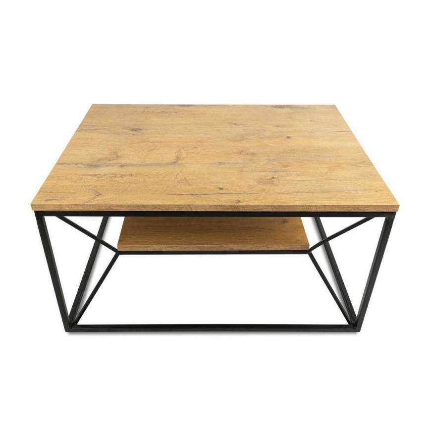 Couchtisch BASICLOFT 40x80 cm schwarz/braun