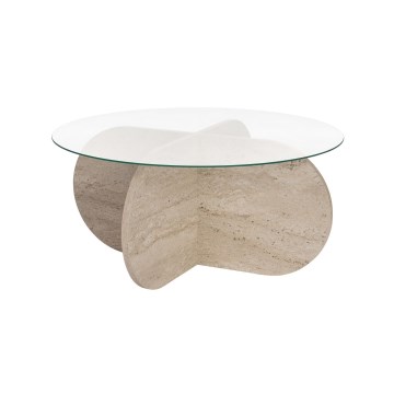 Couchtisch BUBBLE Ø 75 cm beige/transparent