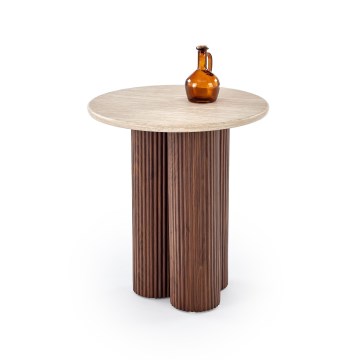 Couchtisch CALDO Ø 50 cm, braun/beige