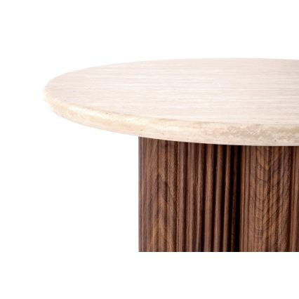 Couchtisch CALDO Ø 50 cm, braun/beige