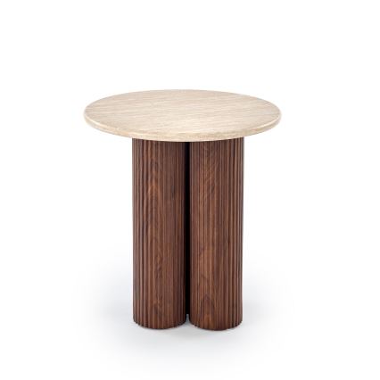 Couchtisch CALDO Ø 50 cm, braun/beige