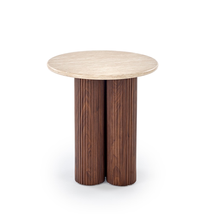 Couchtisch CALDO Ø 50 cm, braun/beige