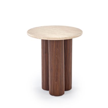 Couchtisch CALDO Ø 50 cm, braun/beige