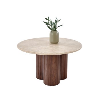Couchtisch CALDO, Ø 80 cm, braun/beige