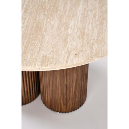 Couchtisch CALDO, Ø 80 cm, braun/beige