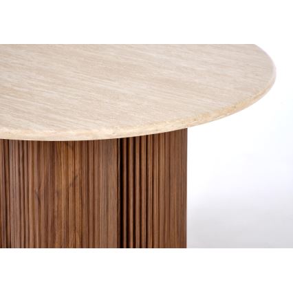 Couchtisch CALDO, Ø 80 cm, braun/beige
