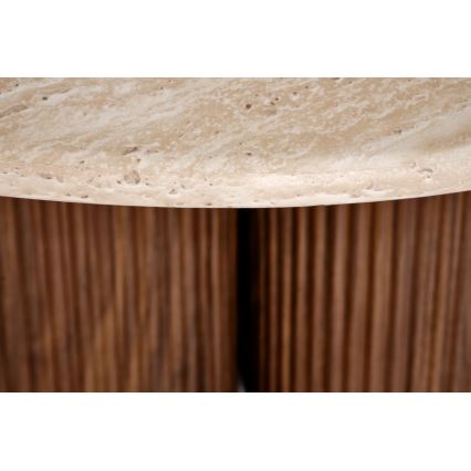Couchtisch CALDO, Ø 80 cm, braun/beige