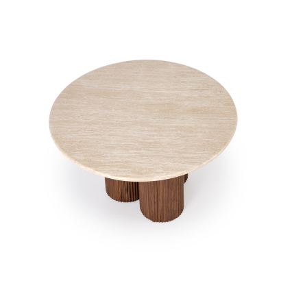 Couchtisch CALDO, Ø 80 cm, braun/beige