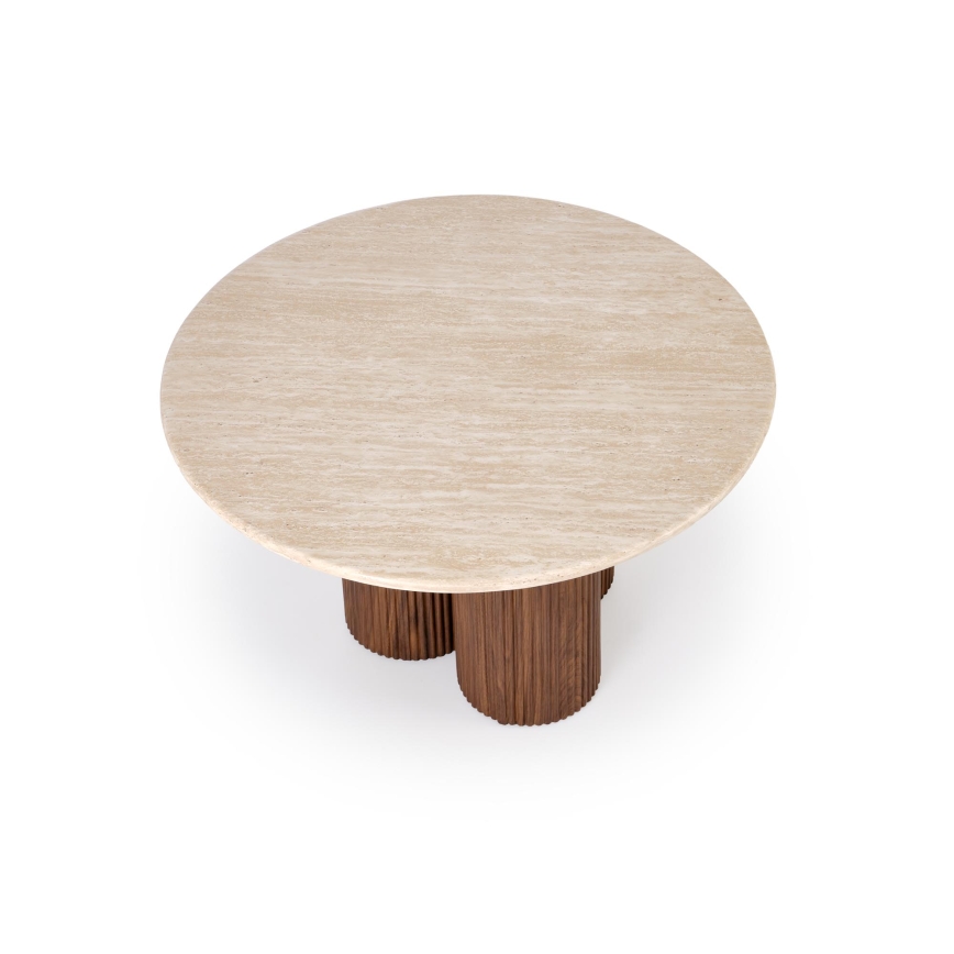 Couchtisch CALDO, Ø 80 cm, braun/beige