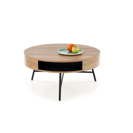 Couchtisch CAMILA 41x80 cm golden Eiche/schwarz