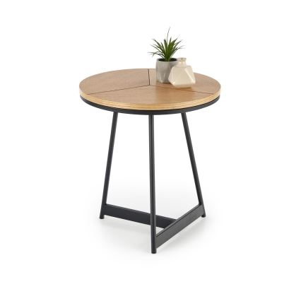 Couchtisch CARIDA 49x45 cm schwarz/Eiche