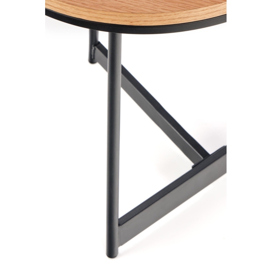 Couchtisch CARIDA 49x45 cm schwarz/Eiche