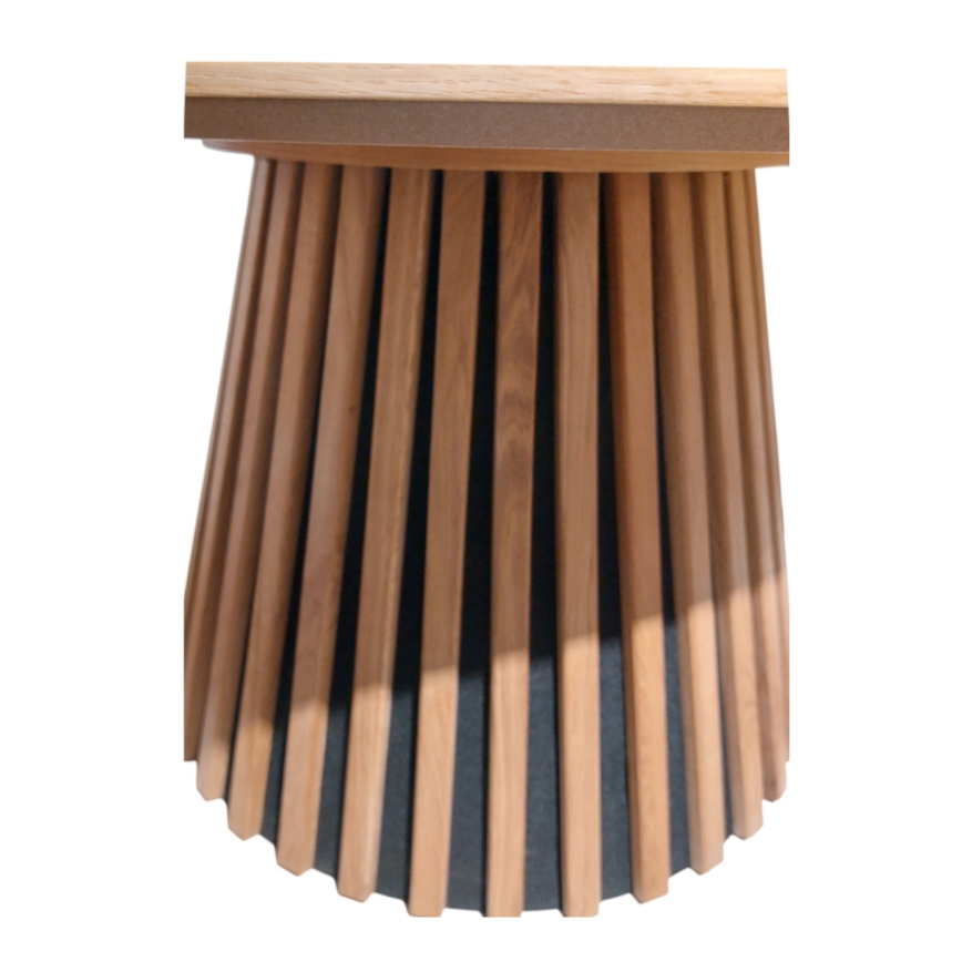 Couchtisch CARINA, Ø 75 cm, Eiche/Schwarz