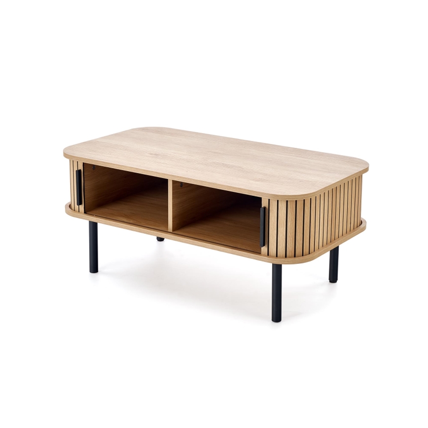 Couchtisch CASA 90 x 50 cm, braun/schwarz