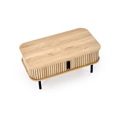 Couchtisch CASA 90 x 50 cm, braun/schwarz