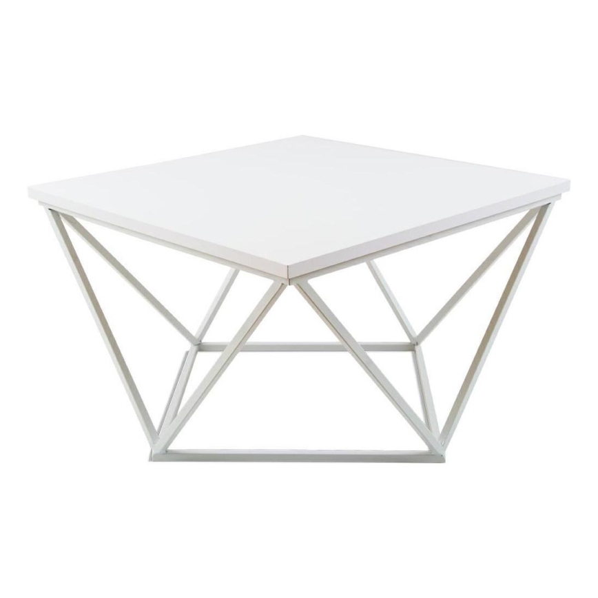 Couchtisch CURVED 60x60 cm weiß
