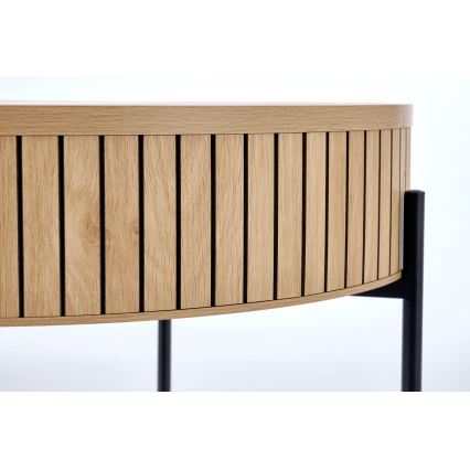 Couchtisch DANTE Ø 67 cm braun/schwarz