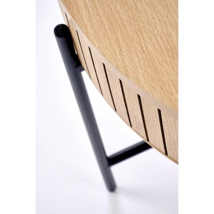 Couchtisch DANTE Ø 67 cm braun/schwarz