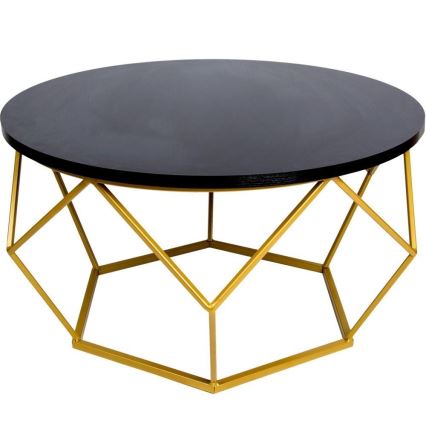 Couchtisch DIAMOND 40x70 cm gold/schwarz