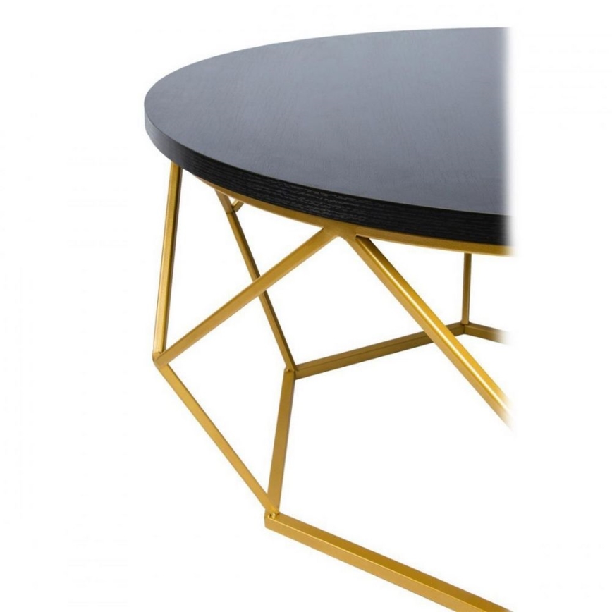Couchtisch DIAMOND 40x70 cm gold/schwarz