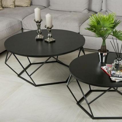 Couchtisch DIAMOND 41,5x90 cm schwarz