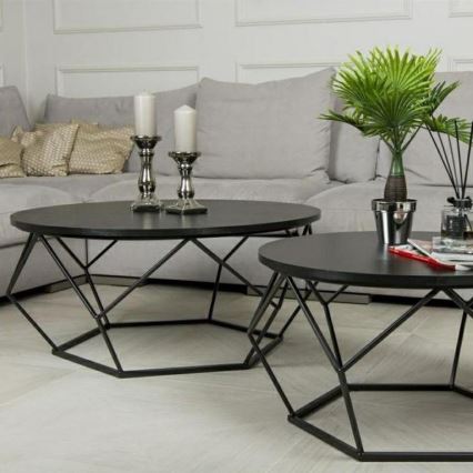 Couchtisch DIAMOND 41,5x90 cm schwarz