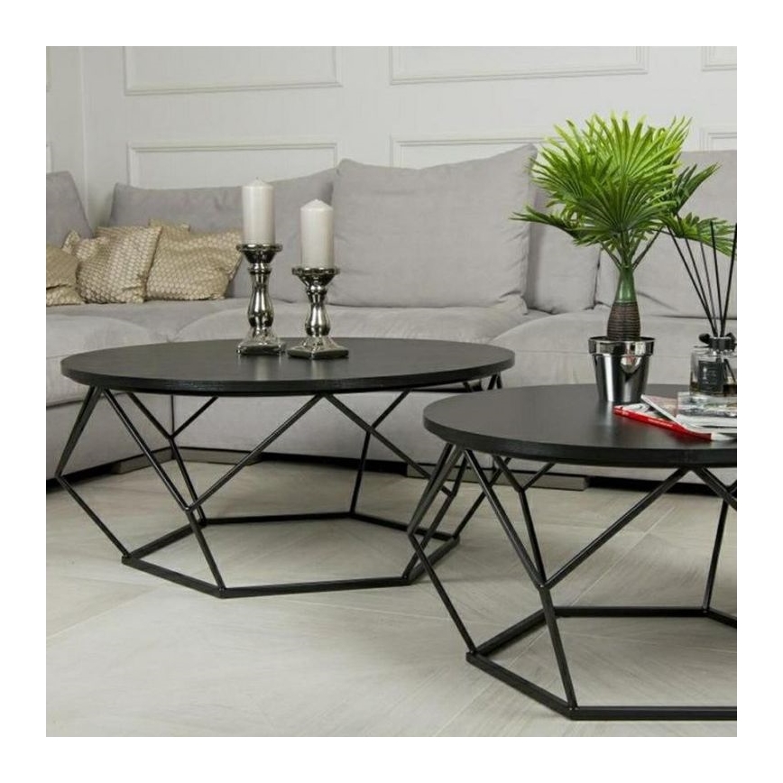 Couchtisch DIAMOND 41,5x90 cm schwarz