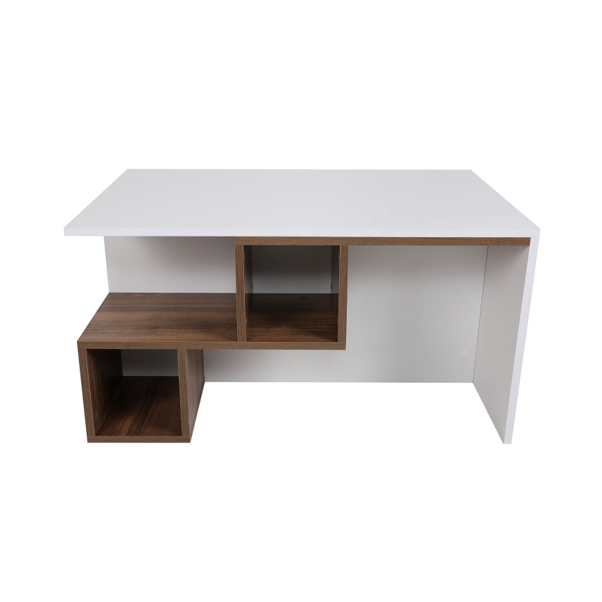 Couchtisch DILAY 52x100 cm braun/weiß