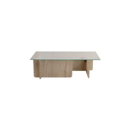 Couchtisch ESCAPE 105x65 cm beige/transparent