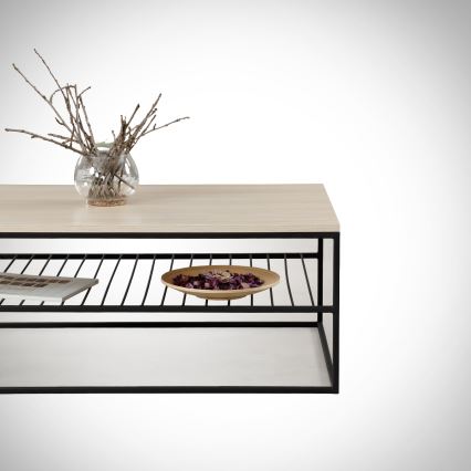 Couchtisch ETNA 43x95 cm beige/schwarz