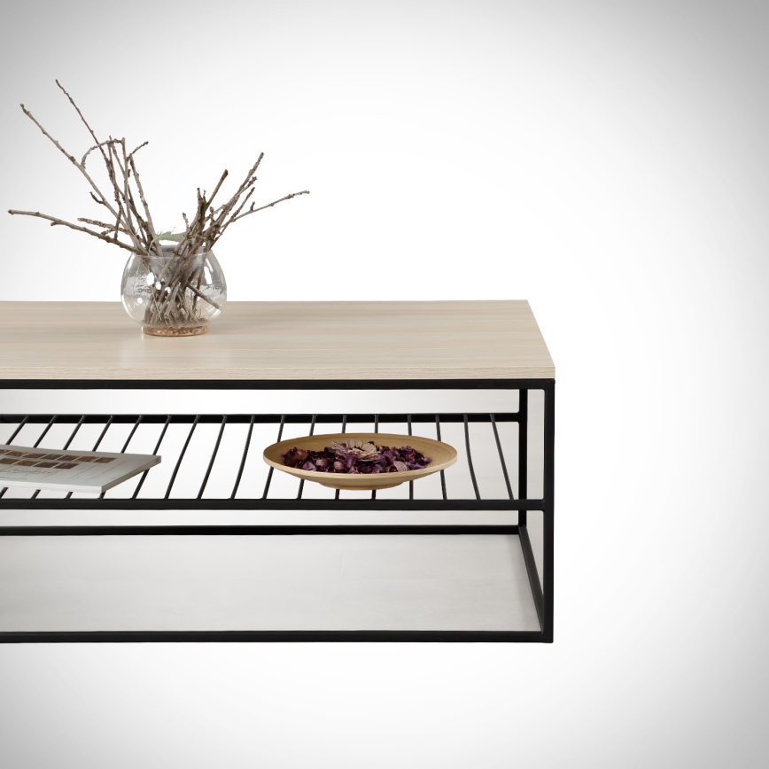 Couchtisch ETNA 43x95 cm beige/schwarz