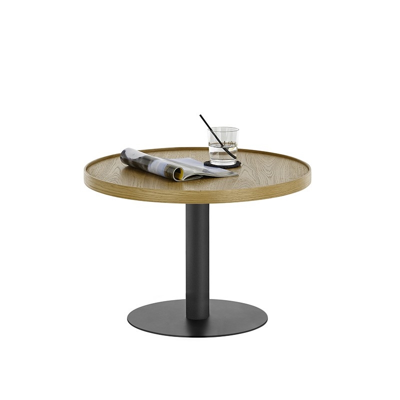 Couchtisch FOCUS Ø 60 cm Eiche/Schwarz