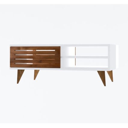 Couchtisch GRANDE 42x100 cm weiß/braun