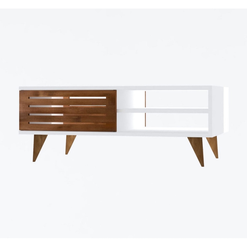 Couchtisch GRANDE 42x100 cm weiß/braun
