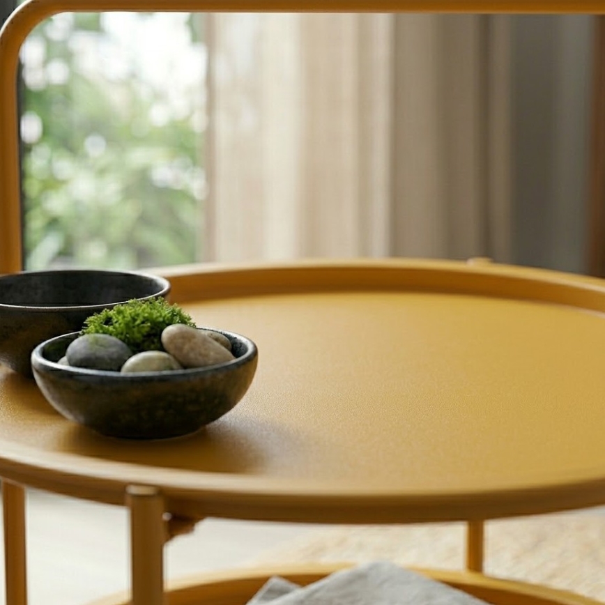 Couchtisch HAGE 50 x 66 cm braun