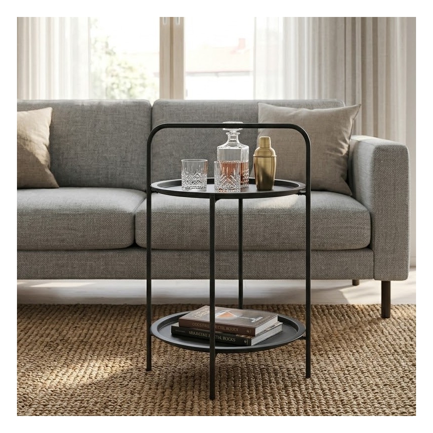 Couchtisch HAGE 50x66 cm schwarz