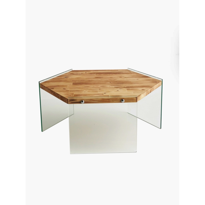 Couchtisch HEXAGON 35x80 cm Kiefer