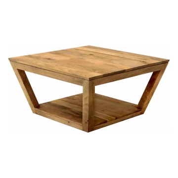 Couchtisch HINA 80x80 cm Massivholz/Mangobaum