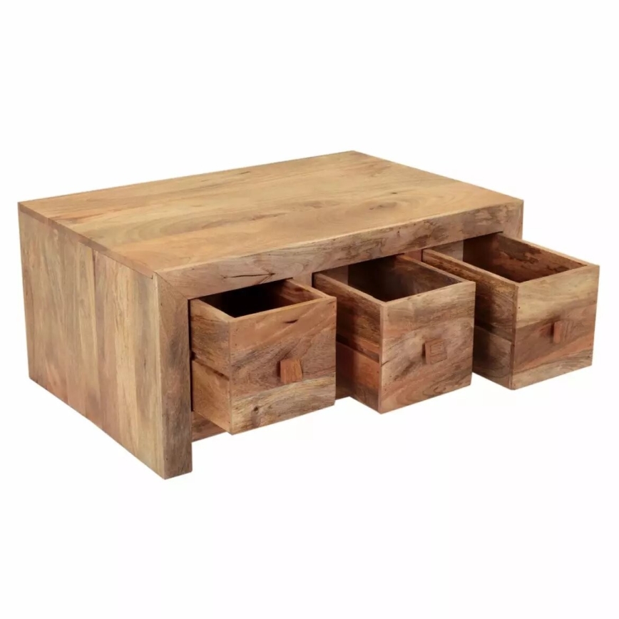 Couchtisch HINA 90x60 cm Massivholz/Mangobaum