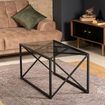 Couchtisch ILIOMAR 46,6x94 cm schwarz