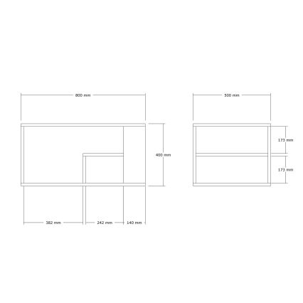 Couchtisch JELIO Marmor-Dekor Beige