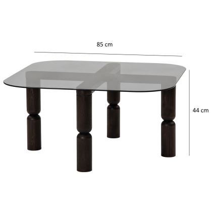 Couchtisch KEI 40x80 cm braun/schwarz