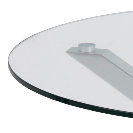 Couchtisch LUCA 82 cm, klar/silber