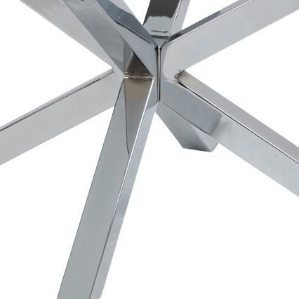 Couchtisch LUCA 82 cm, klar/silber