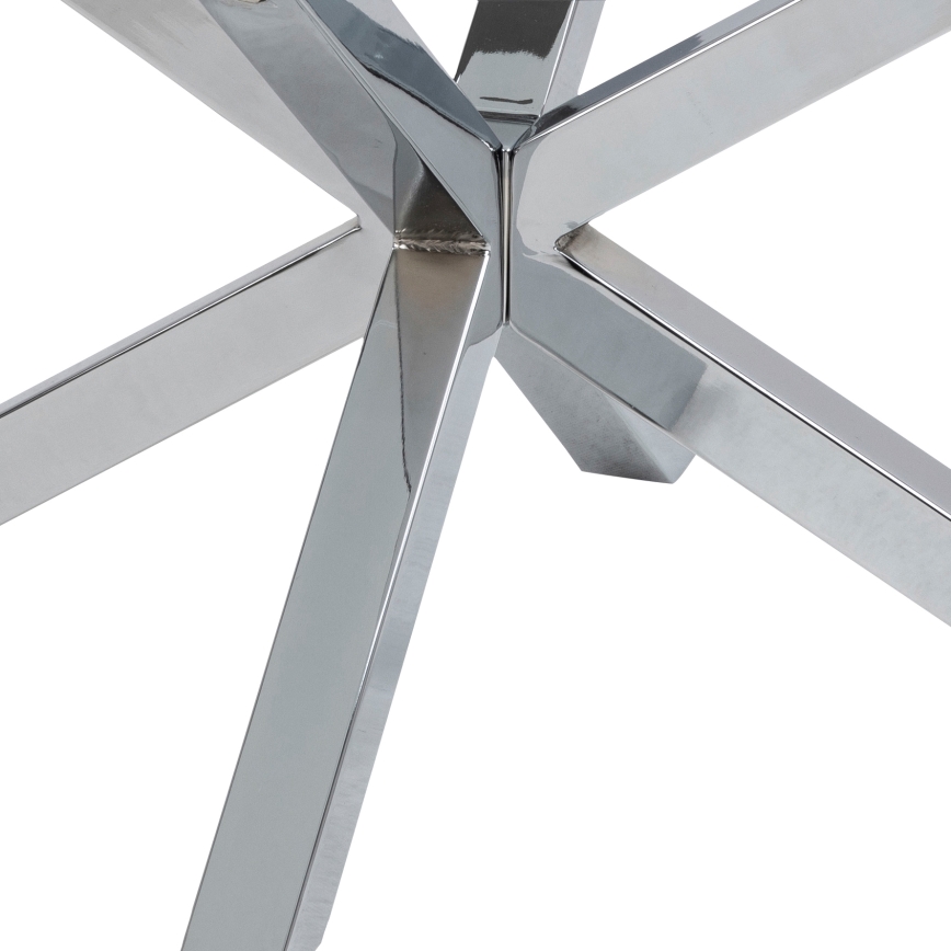 Couchtisch LUCA 82 cm, klar/silber