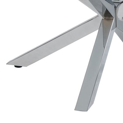 Couchtisch LUCA 82 cm, klar/silber