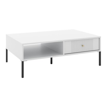 Couchtisch LUE 104x68 cm weiß/schwarz