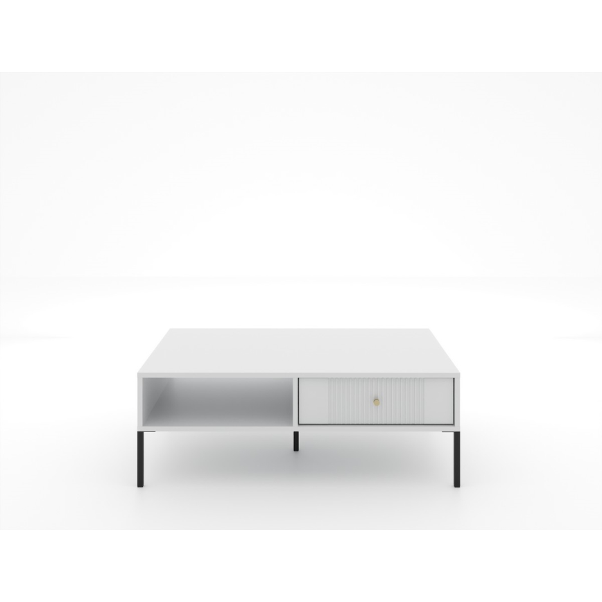 Couchtisch LUE 104x68 cm weiß/schwarz