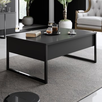 Couchtisch LUXE 40x90 cm anthrazit/schwarz